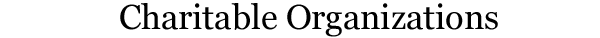 Charitable Organizations