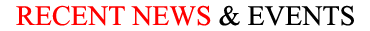 Recent News & Events